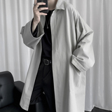 秋季暗黑炒鸡宽松oversize风衣男中长款帅气外套夹克-F882-p60，男装风衣，星座601-1