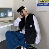 多口袋工装机能战术背心外套V领马甲男外搭嘻哈601-1-HB11-p38，男装背心/马甲，星座601-1