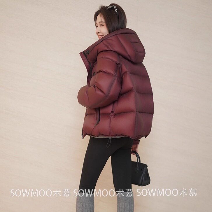 抗寒保暖羽绒服女冬季2025新款连帽显瘦加厚宽松短款外套25D8027