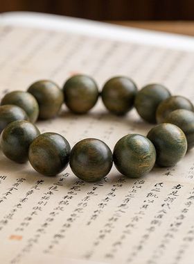 绿檀手串学生版清香型正宗沉水料男女款精工手磨森系情侣单圈手链