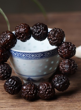 沉香木财运貔貅雕刻手串