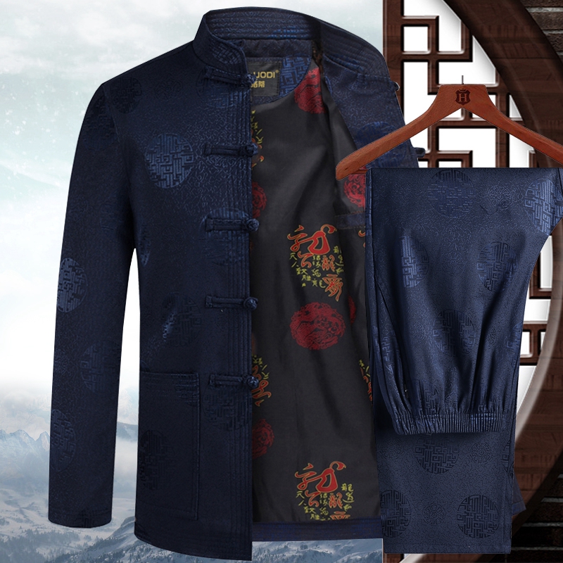 唐装男士套装爷爷装爸爸外套汉服