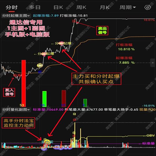 主力量化分时起爆点买卖做T指标