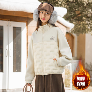 女童青少女微胖宽松棉服夹棉棉衣初中生轻薄内搭校服神器保暖上衣