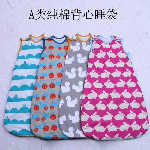 无袖春秋背心式夏季纯棉婴儿睡袋