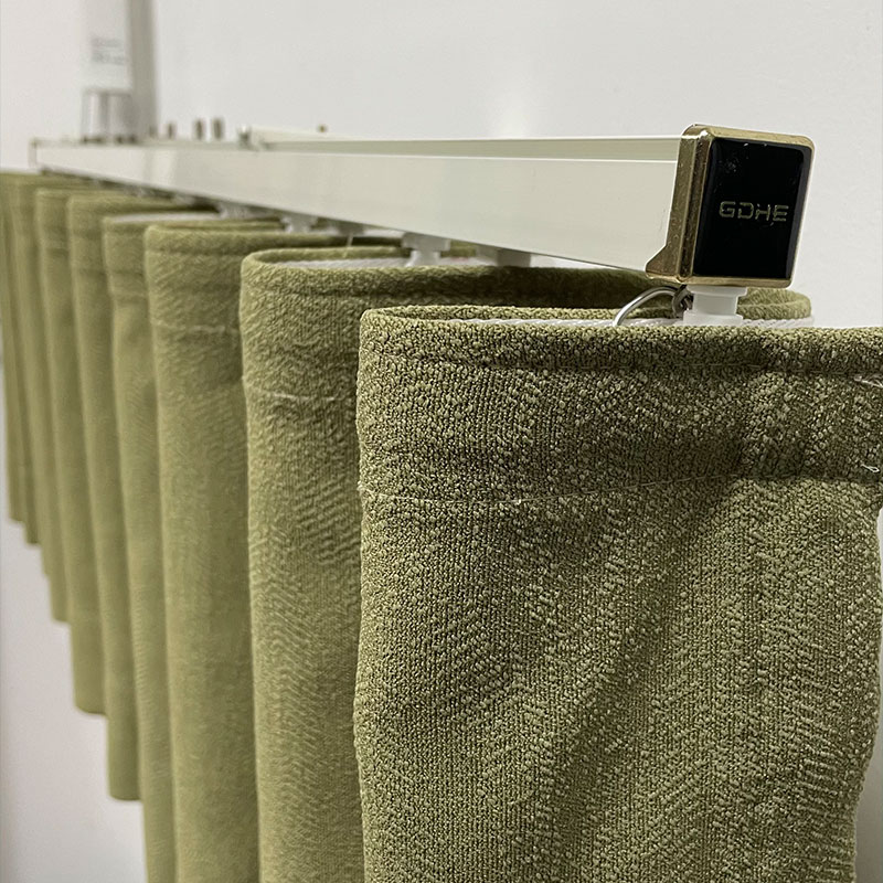 窗帘工厂现代简约蛇形帘轨道直轨弯轨波浪帘织带定距珠布袋滑轮