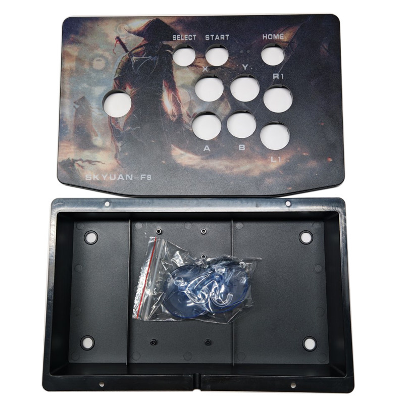 街机摇杆框体配件面板+底壳街霸拳皇游聚格斗游戏DIY组装电竞装备