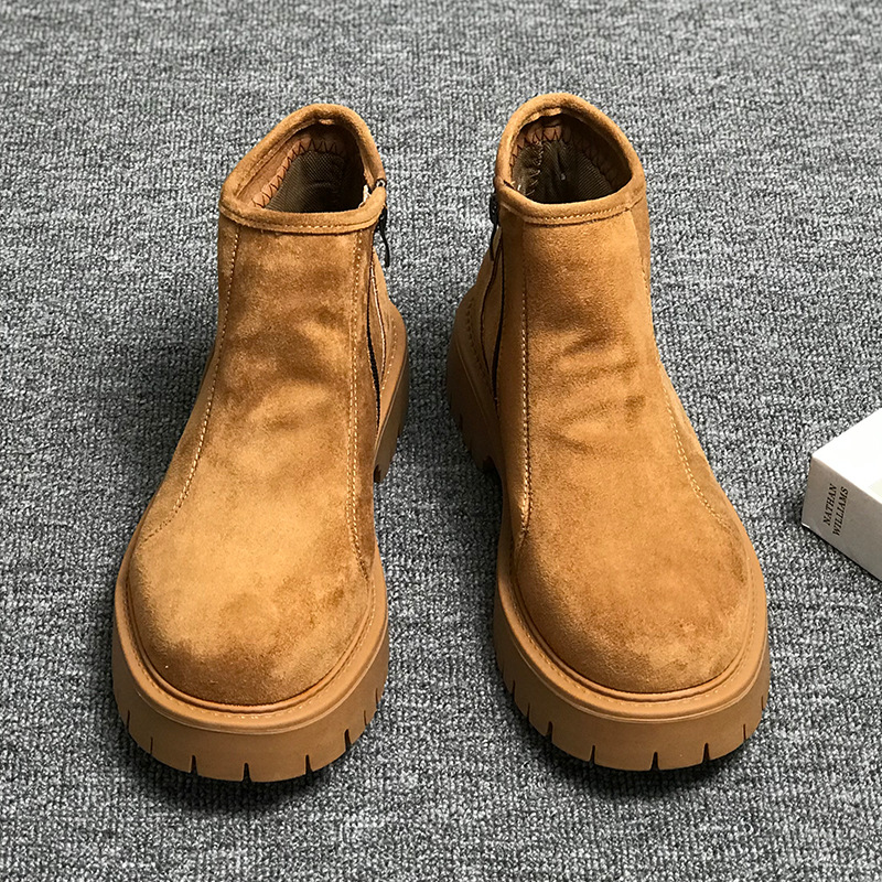 A258-QL54220-115切尔西靴透气百搭马丁靴复古休闲工装靴英伦短靴，男装工装外套，电商A258