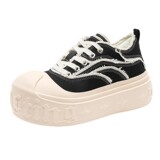 A258-SQB6361-P128复古经典厚底校园帆布鞋百搭小个子增高休闲鞋，男鞋帆布鞋，电商A258