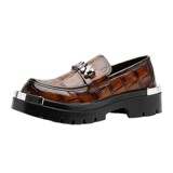 A258-QL52253-P115休闲鞋一脚蹬商务增高鳄鱼纹英伦小众经典皮鞋，男鞋休闲鞋，电商A258