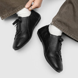 A258-QL31120-P125斜口德训鞋2025英伦风复古经典个性正装皮鞋，男鞋皮鞋，电商A258