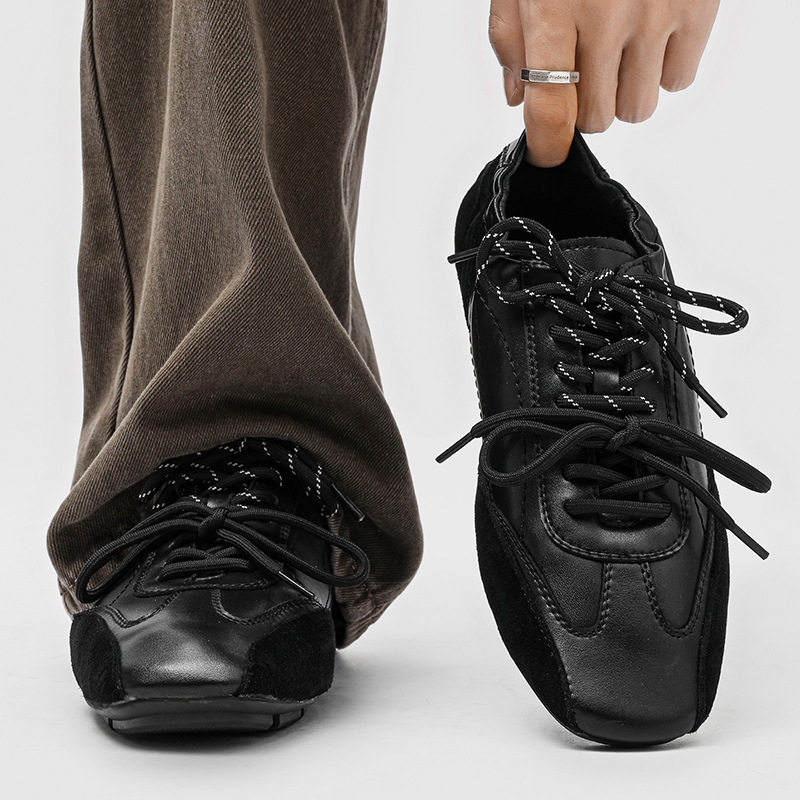 A258-QL25688-P155德训鞋复古风方头单鞋气质休闲内增高休闲鞋，男鞋休闲鞋，电商A258