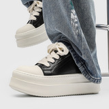 A258-QL18027-P108增高小白鞋潮胖丁鞋复古简约经典校园风板鞋，男鞋休闲鞋，电商A258