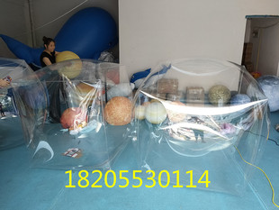 PVC充气透明圆柱气模 方形大型枕头气模 彩绘枕头气球 枕头枕套