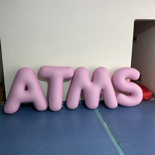 PVC闭气英文字母汉字气模美陈装饰悬挂充气数字异形模型定制尺寸