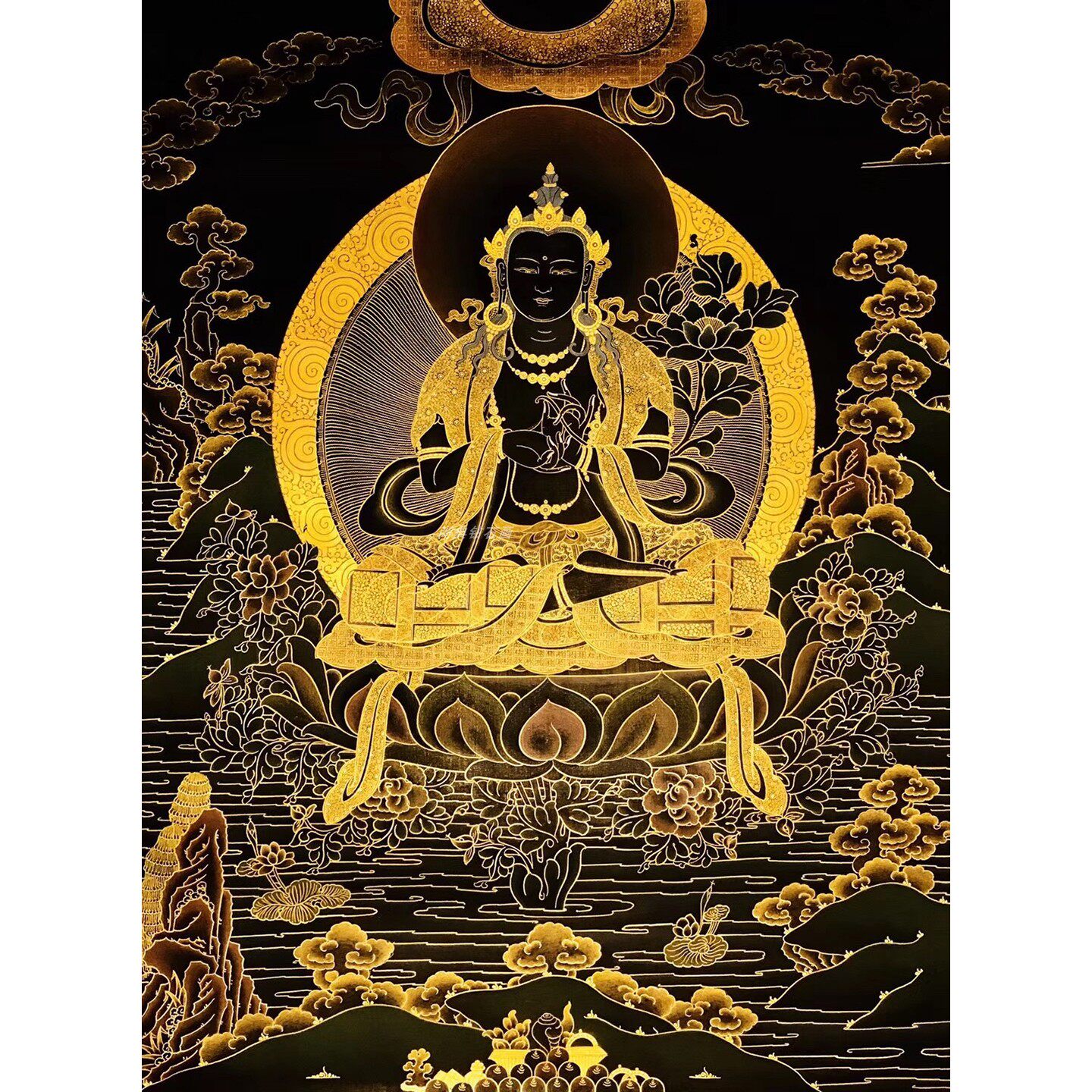 DIY手工粘贴钻点钻方钻满钻钻石画钻石绣带钻套件唐卡大势至菩萨