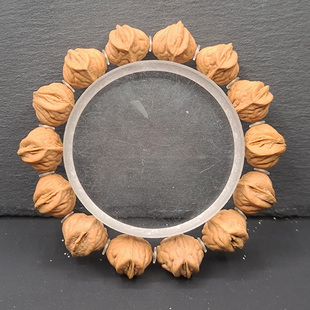 三易缘秦岭天然异形笑口常开菊花底鲍鱼嘴龙纹桃核收藏级文玩手串