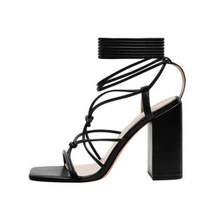 新款 超大码 浅口单鞋 日常超纤皮鱼嘴AdN2Cp2N 2023方头系带高跟凉鞋