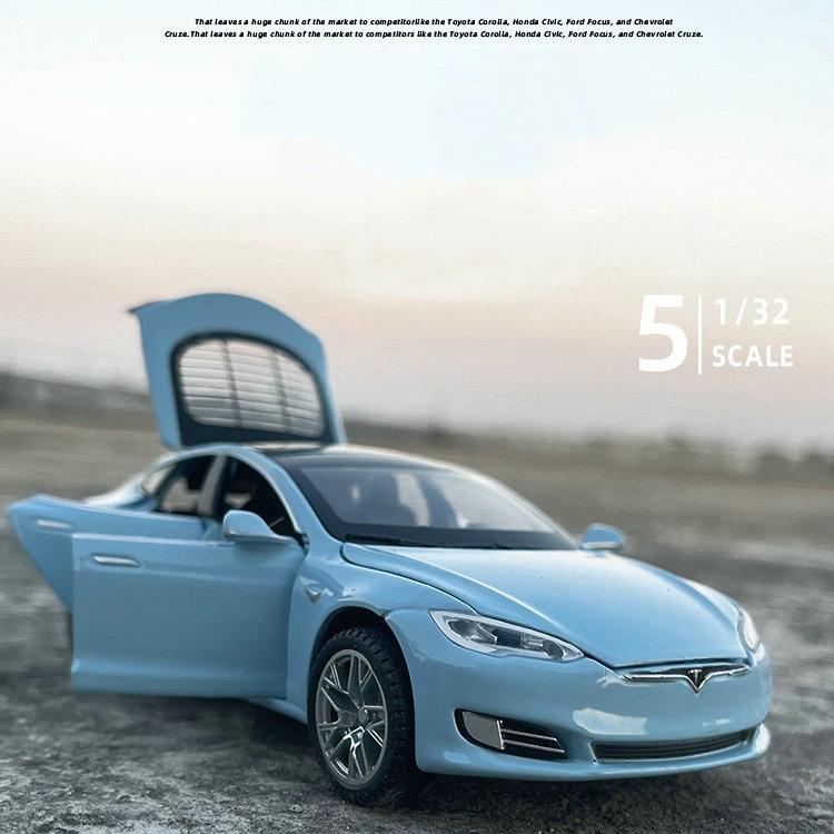1:32特斯啦Model S合金车模型仿真轿车摆件儿童玩具小汽车男