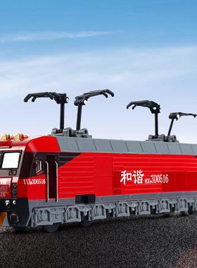 新款 趣乐合金火车模型高速列车和谐号电力车头声光玩具盒装6626A