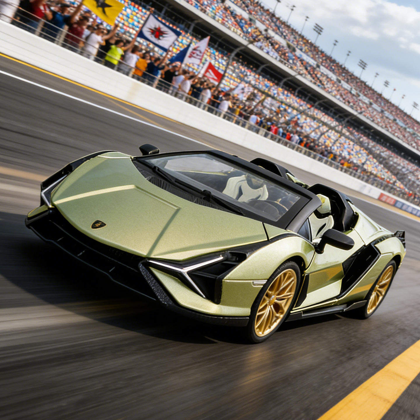 1/32兰博基尼闪电合金汽车模型仿真赛车摆件滑行玩具车带防尘罩