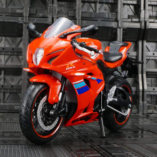 新款 仿真GSX-R1000摩托车机车模型摆件收藏静态转向避震玩具