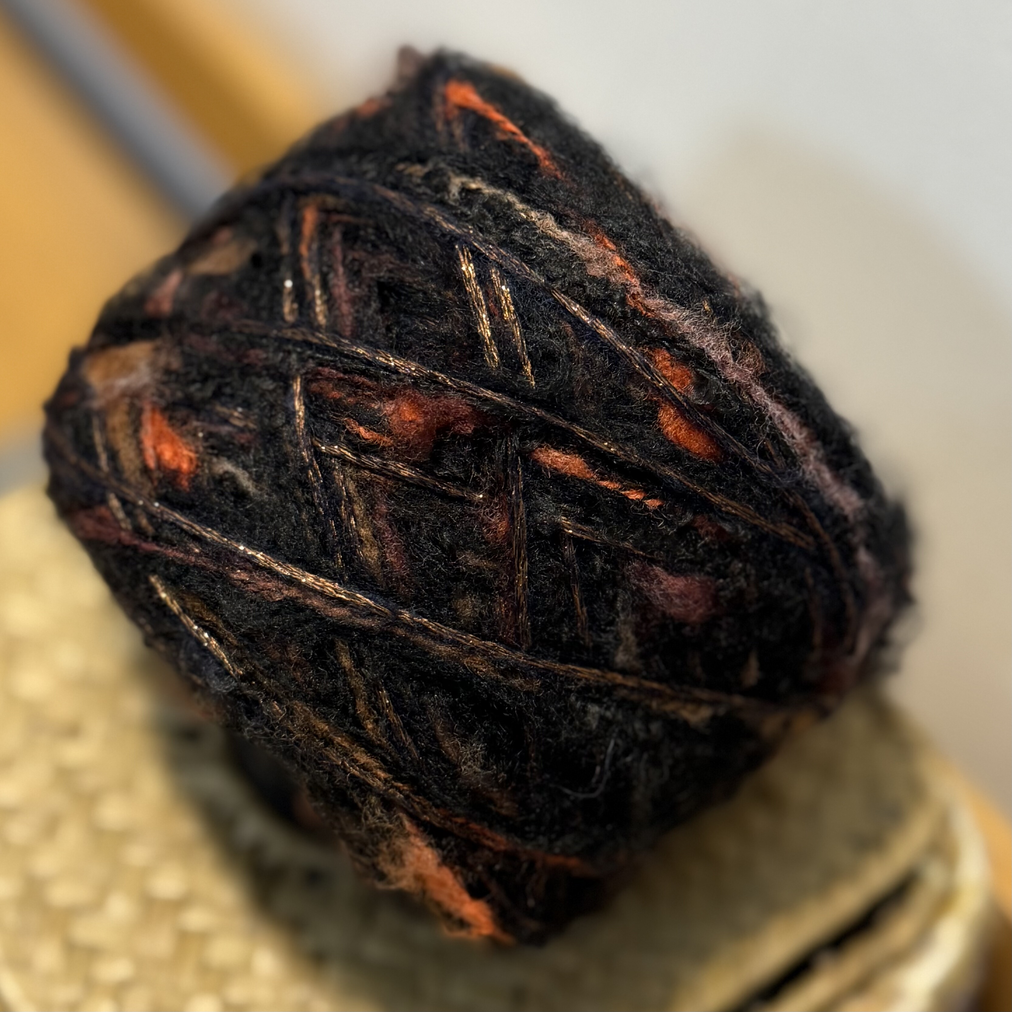 美拉德复古黑暗油彩巴恩风特色羊毛手混线编织围巾帽子包包毛衣线