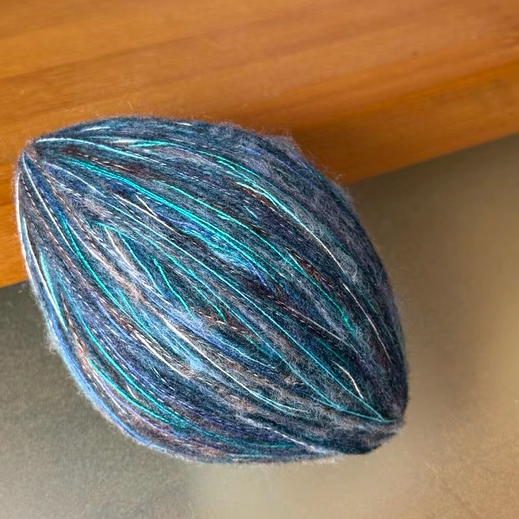 复古80羊毛混色莫奈星空加厚毛线秋冬手织毛衣编织材料玩偶衣服