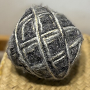 美拉德系金属灰色系小香风羊毛手混线外套发卡衣服包围巾手工线团