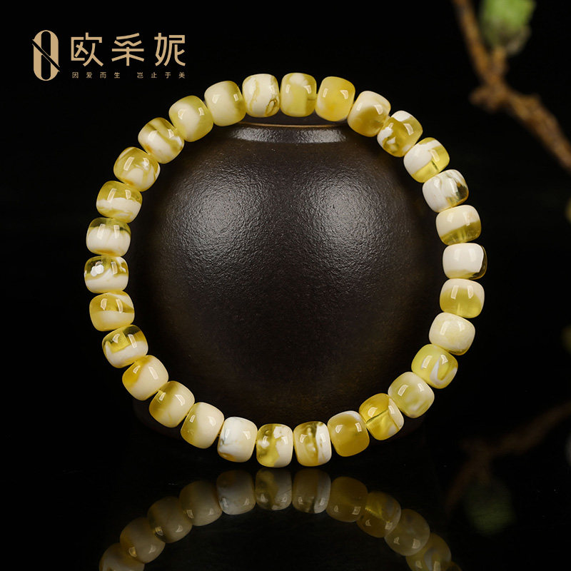欧采妮天然蜜蜡琥珀手串孤品