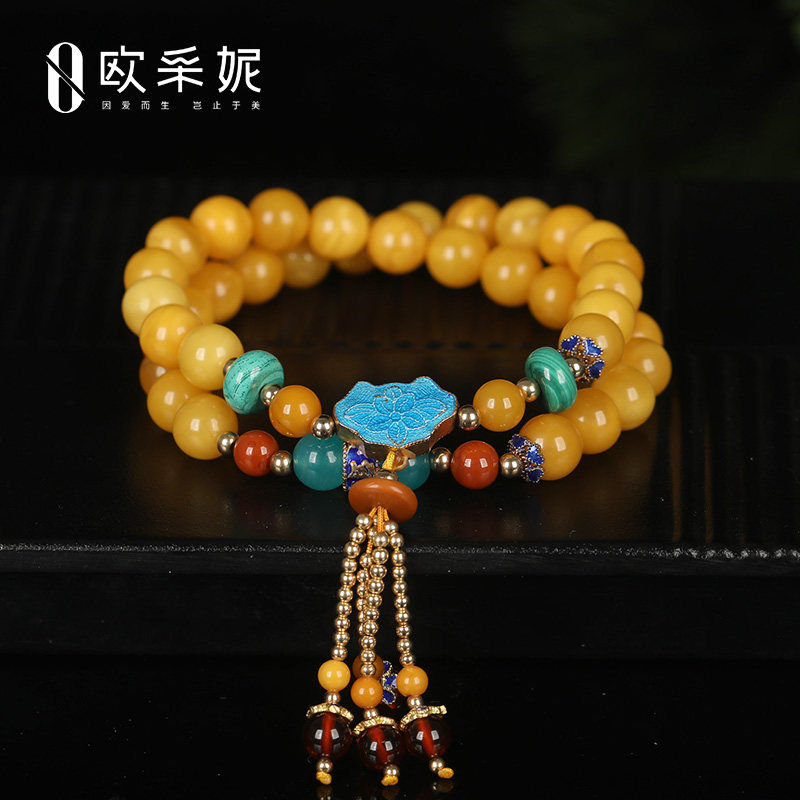 欧采妮天然蜜蜡手串7mm