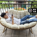贝壳双人摇椅藤椅成人躺椅懒人休闲沙发可睡觉客厅阳台家用摇摇椅