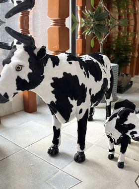 【仿真奶牛】模型动物摆件儿童玩偶玩具超市牧场场景装饰美陈道具