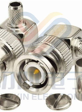 BNC-JW-3 Q9公弯头HD-SDI高清视频监控接头 压接50-3 RG142等馈线