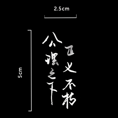 一级律师 银色金属贴 印签特签经典语句定制签名贴纸木苏里小说
