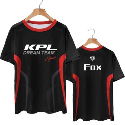 梦之队电竞世界杯王者KPL同款比赛服速干3D印花短袖t恤衫男女涤纶