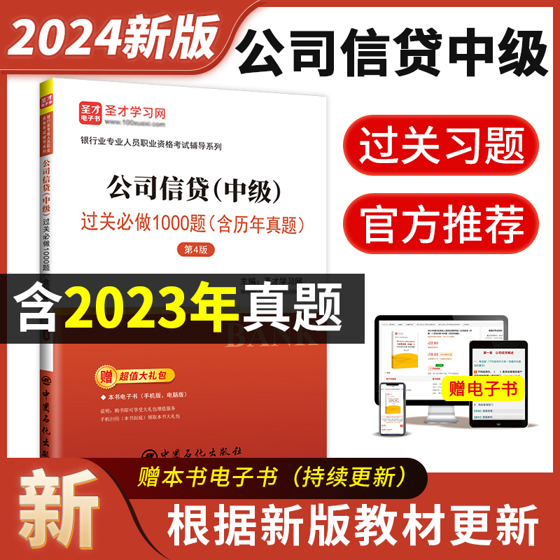 2024新版公司信贷中级过关习题题库真题银行从业资格证搭法律法规与综合能力个人贷款理财风险圣才官方正版银从中级教材辅导