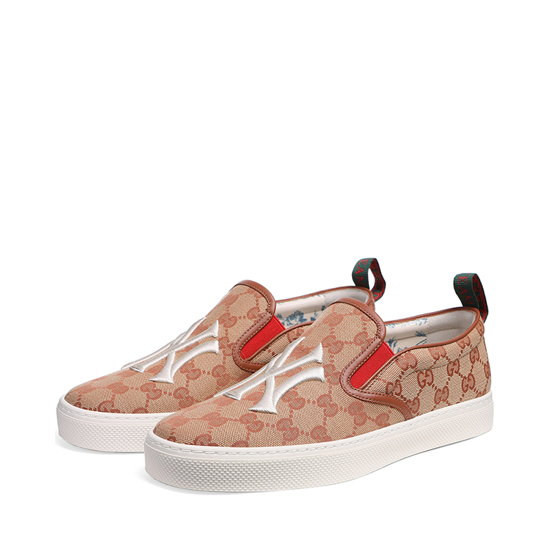 19年新品Gucci/古驰双G印花男鞋休闲一脚蹬乐福鞋548683 9Y9H0