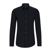 BOSS 舒适百搭商务正装 雨果 HUGO 博斯男士 府绸修身 衬衫