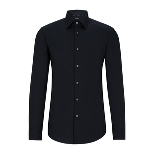 HUGO BOSS 雨果 博斯男士府绸修身舒适百搭商务正装衬衫