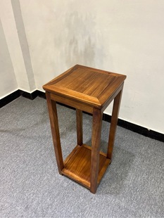 南美胡桃木花架实木置物架新中式花盆架盆栽架35*35*88