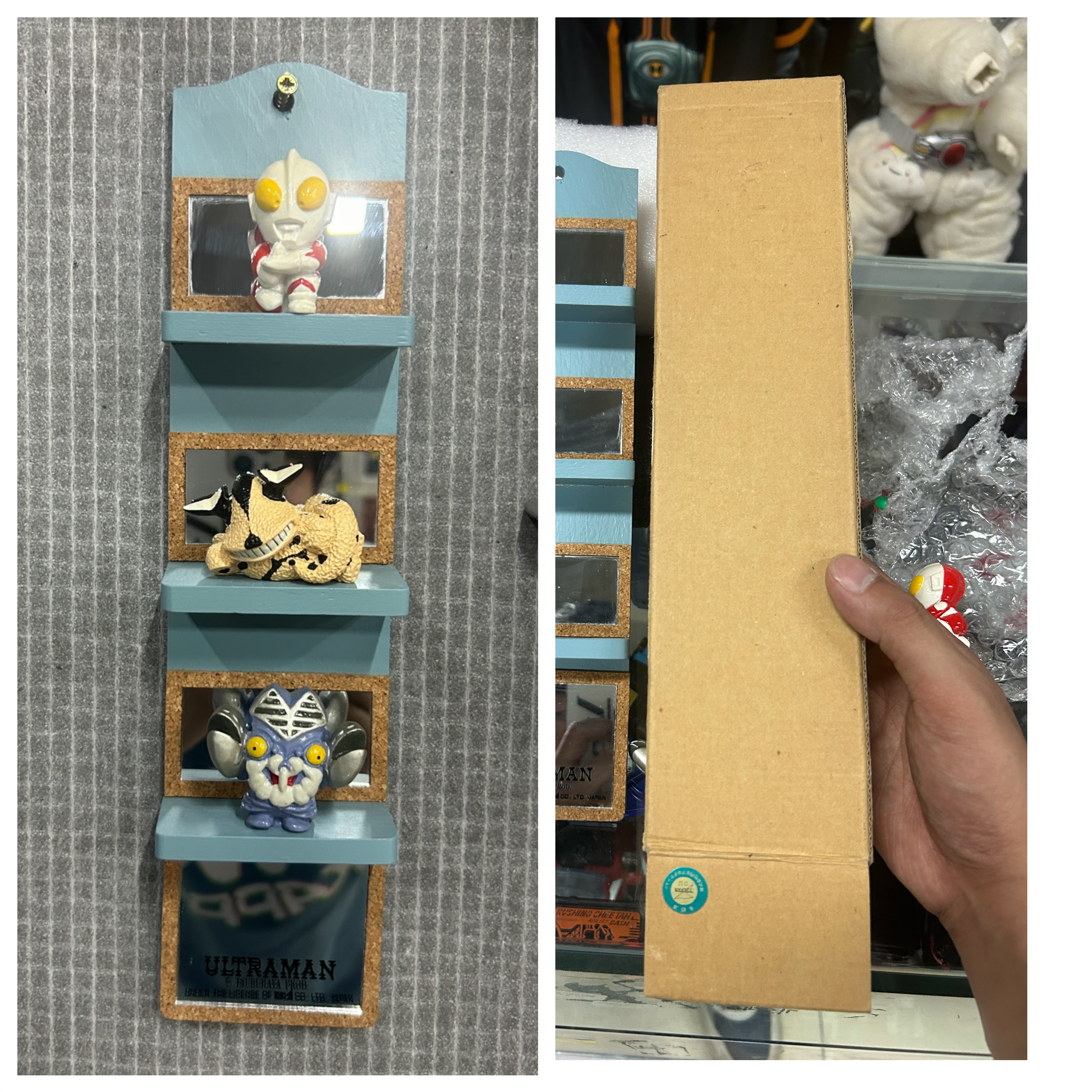 日版限定，陶瓷初代奥特曼怪兽挂镜装饰，艾雷王巴尔坦星人有外盒