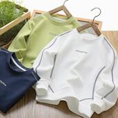 春装 长袖 儿童运动休闲上衣中大童洋气打底衫 男童卫衣春秋2026新款