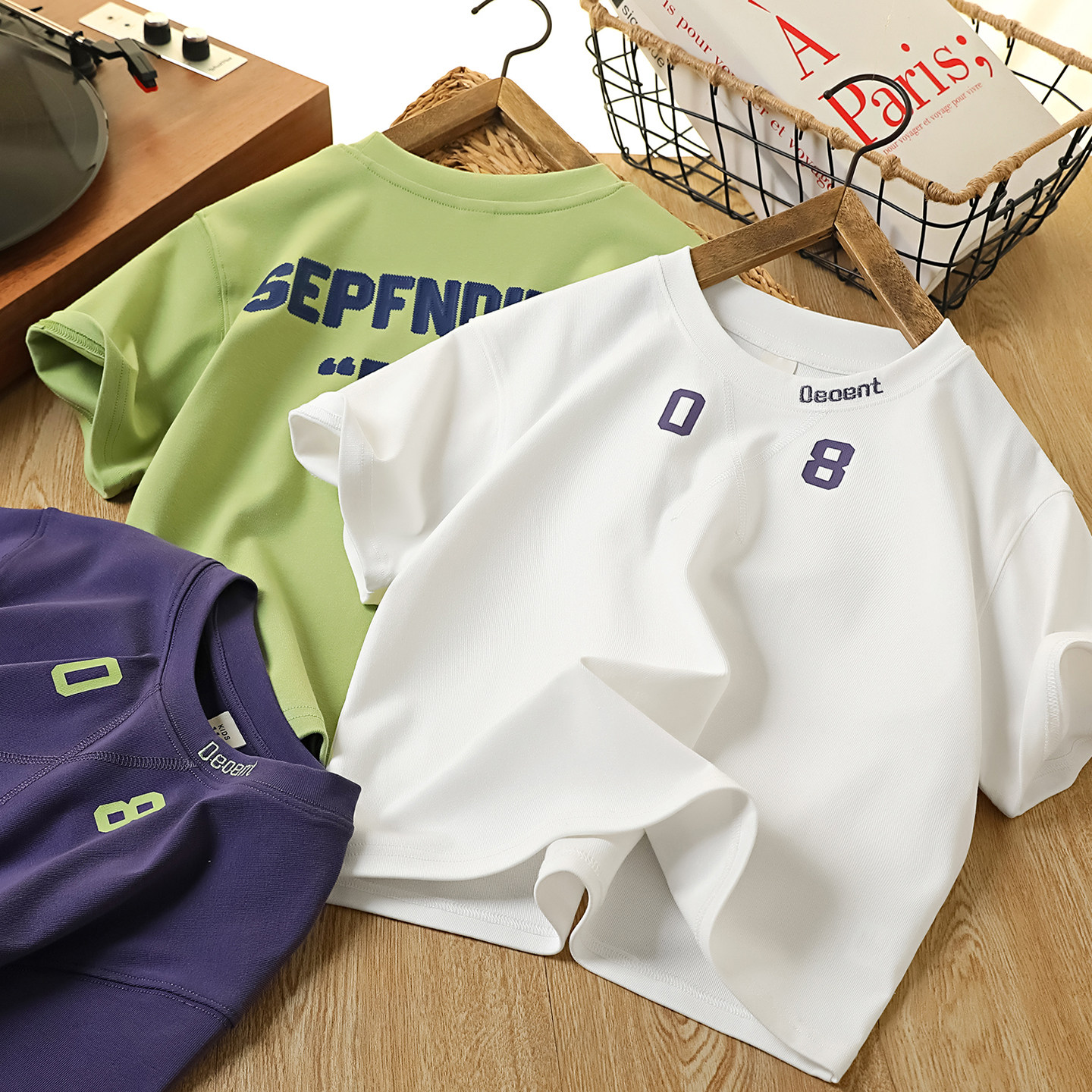 男童短袖T恤夏季2026新款儿童时髦休闲半袖中大童夏装男孩上衣潮