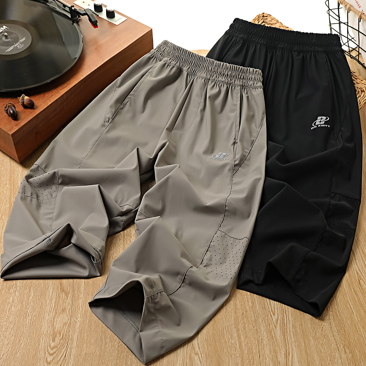 男童薄款裤子夏季2026新款儿童透气网眼速干裤中大童凉感运动长裤