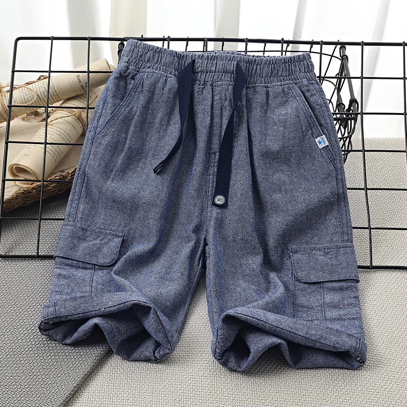 男童口袋抽绳短裤夏季薄款