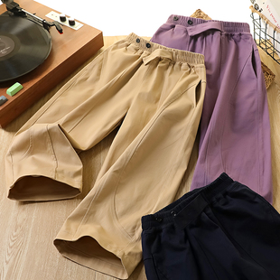 男童裤子春秋2026新款纯棉工装裤儿童洋气直筒长裤中大童休闲帅气