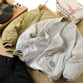 男童夹棉外套秋冬2025新款 加厚棉服儿童立领保暖外套中大童棒球服