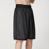 过膝跑步健身短裤 透气训练五分裤 男 夏运动宽松大码 双层网眼篮球裤