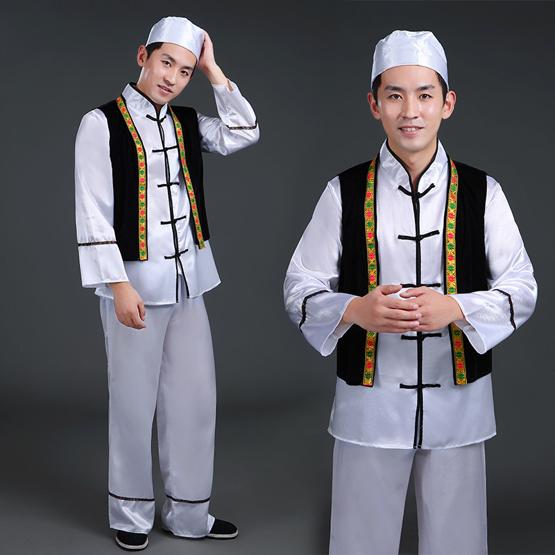 新款服饰民族服饰男装舞蹈演出服精品成人演出服